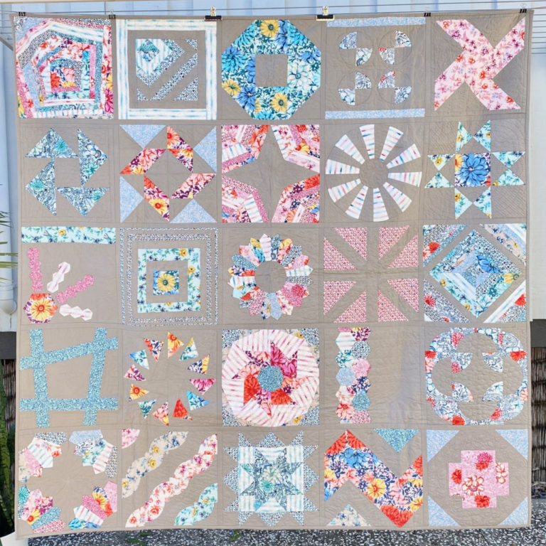 2012 Craftsy Block of the Month - Pattern by Amy Gibson - Custom Quilted by FreeStyleQuilts