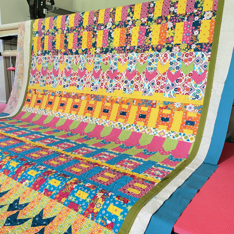 Now Quilt Pattern by Lucy Engels - Wishbone Panto from Longarm League - Quilted by FreeStyleQuilts