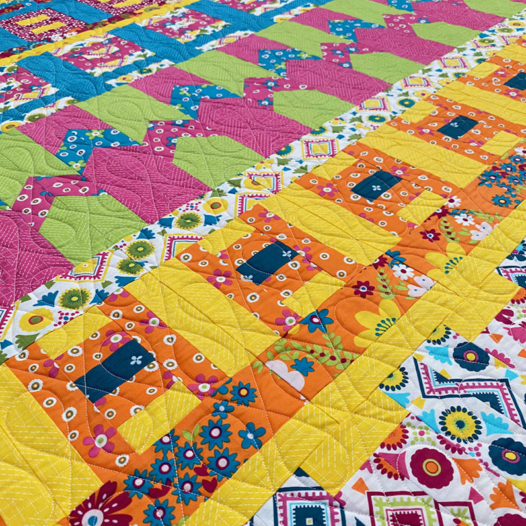 Now Quilt Pattern by Lucy Engels - Wishbone Panto from Longarm League - Quilted by FreeStyleQuilts